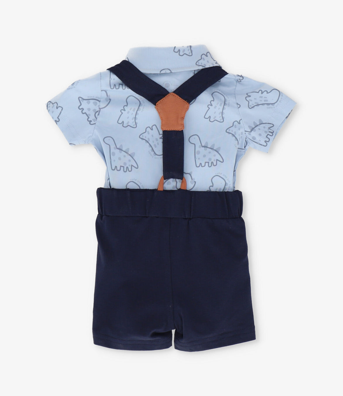 Conjunto recién nacido con dinosaurios 0 meses / Celeste