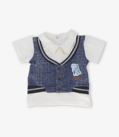 Conjunto recién nacido con humita 0 meses / Azul Marino