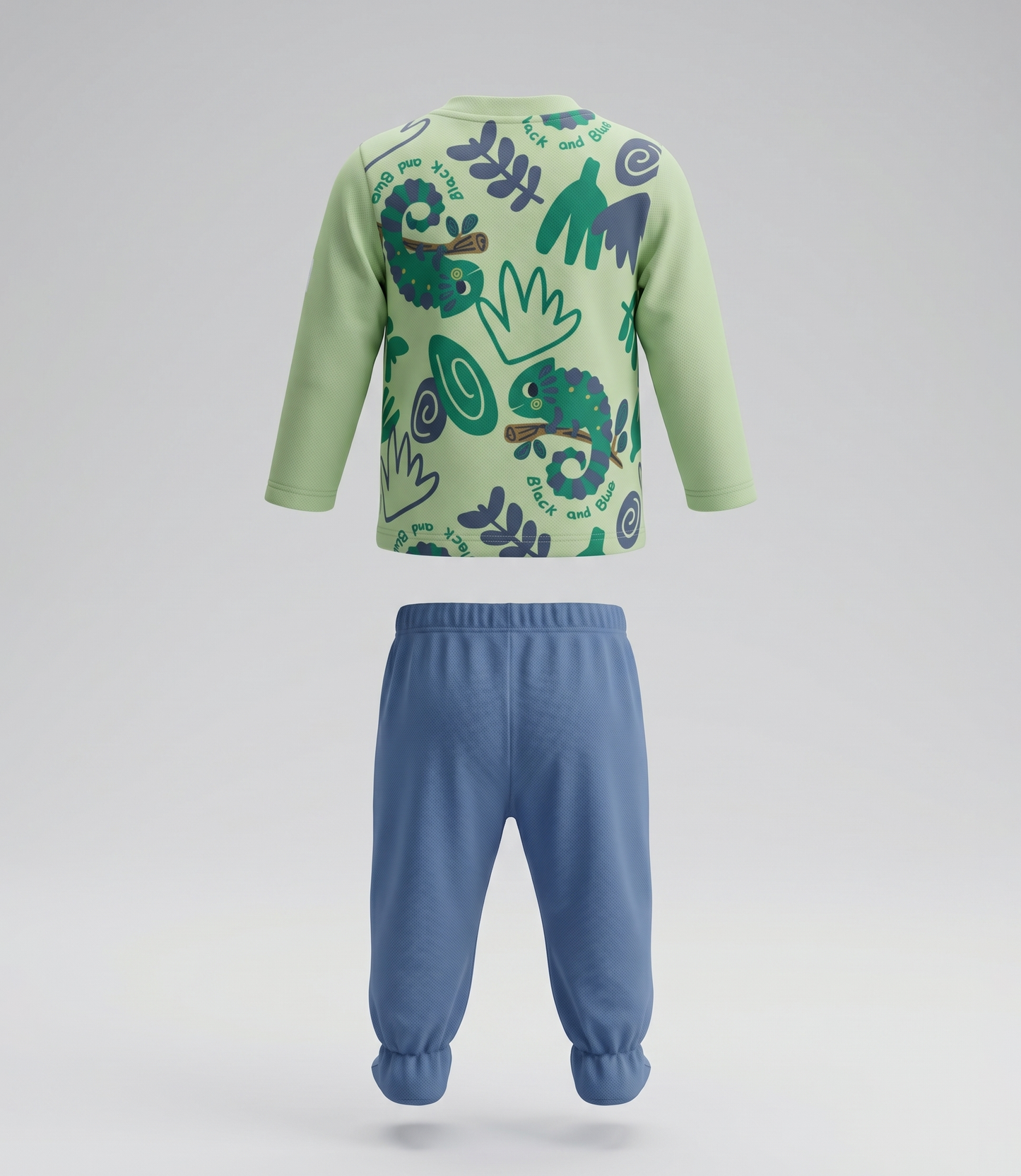 Conjunto recién nacido con camaleón 0 meses / Verde