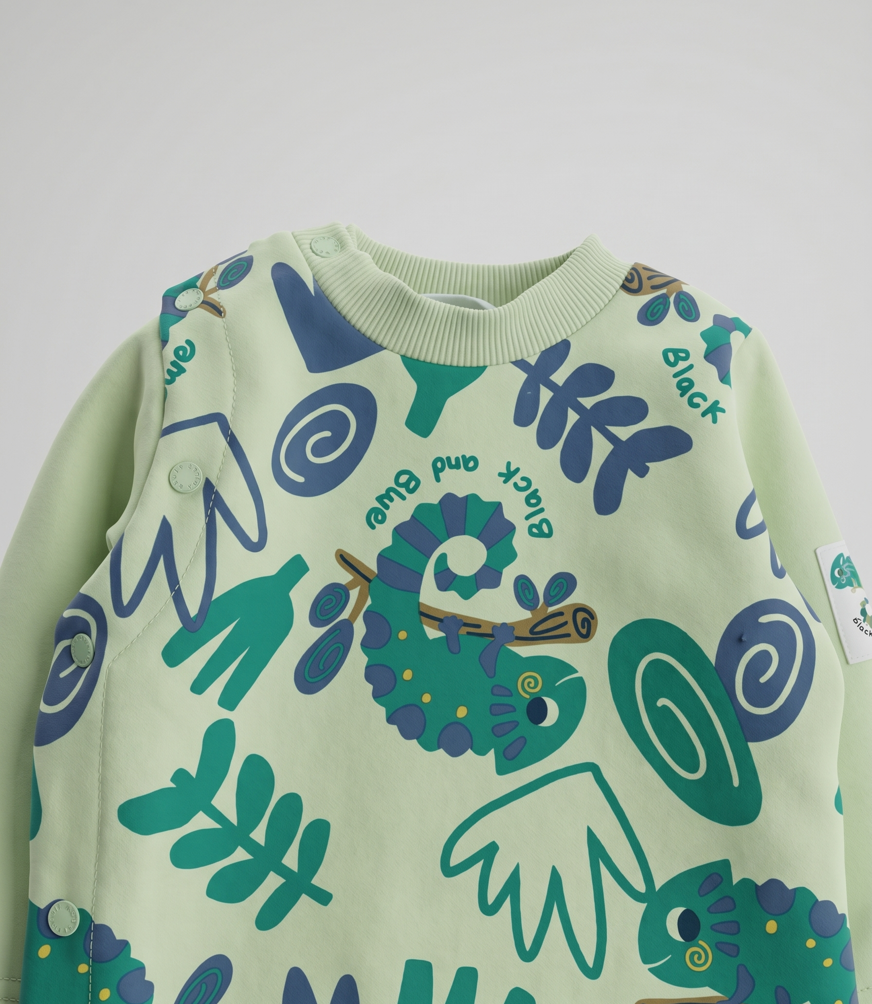 Conjunto recién nacido con camaleón 0 meses / Verde