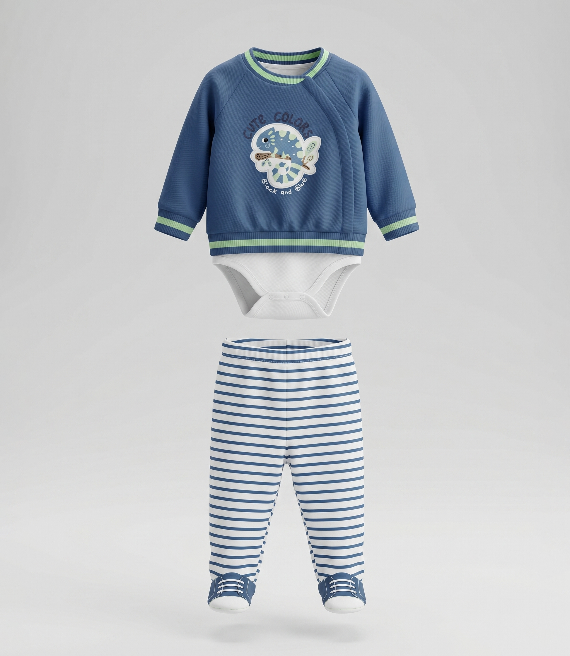 Conjunto recién nacido 3 piezas 0 meses / Azul