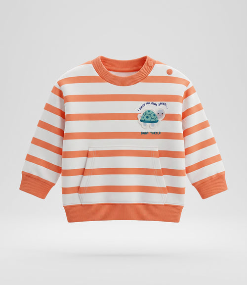 Conjunto recién nacido con rayas 0 meses / Naranjo