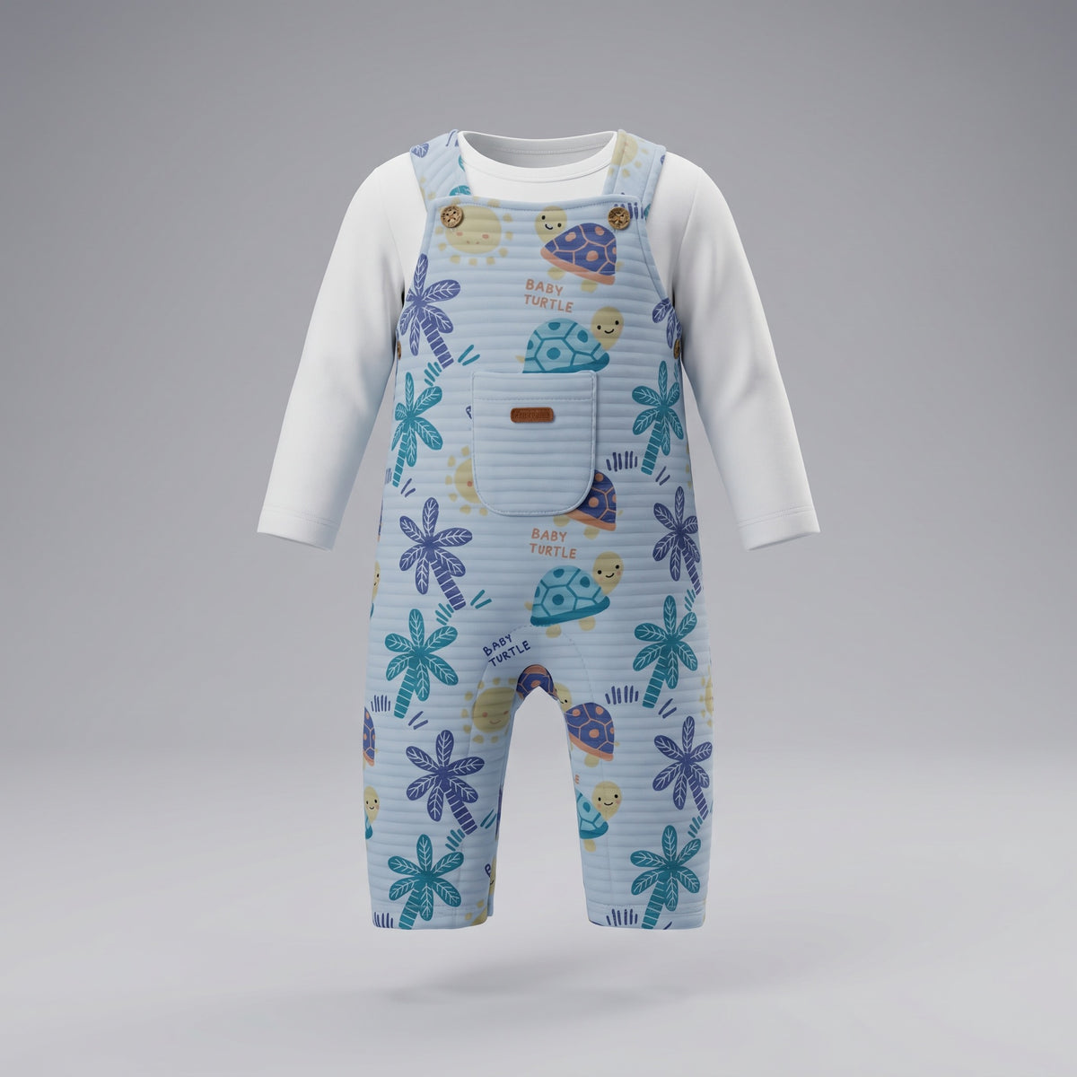 Conjunto recién nacido con body 0 meses / Celeste