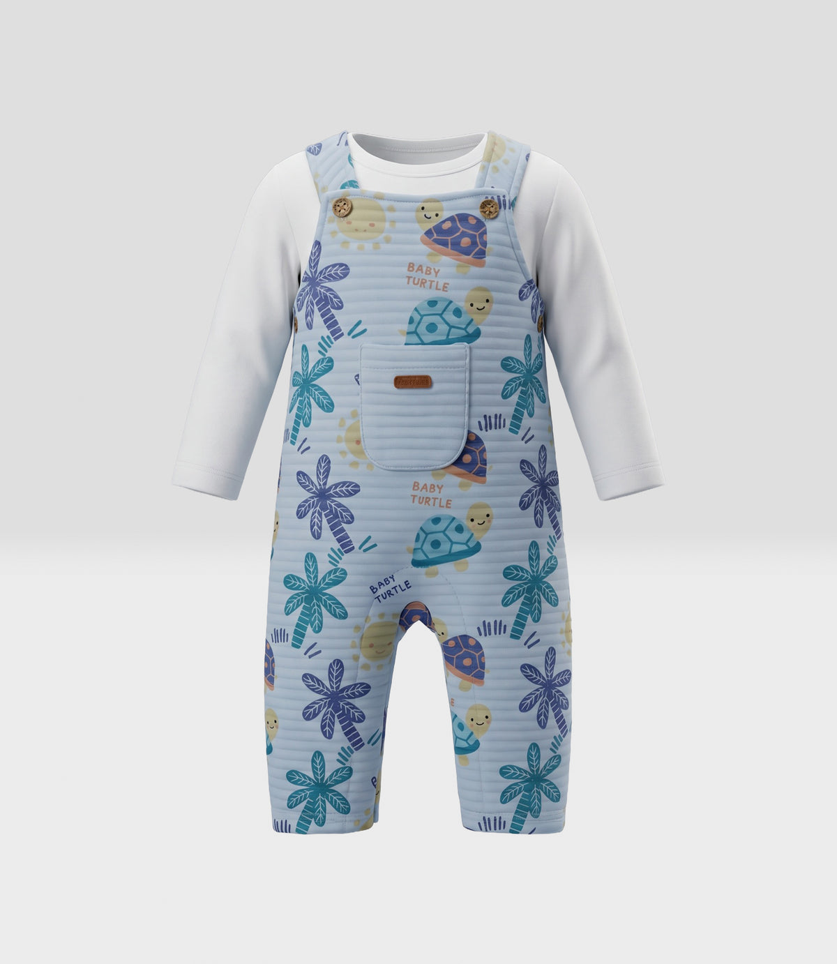 Conjunto recién nacido con body 0 meses / Celeste