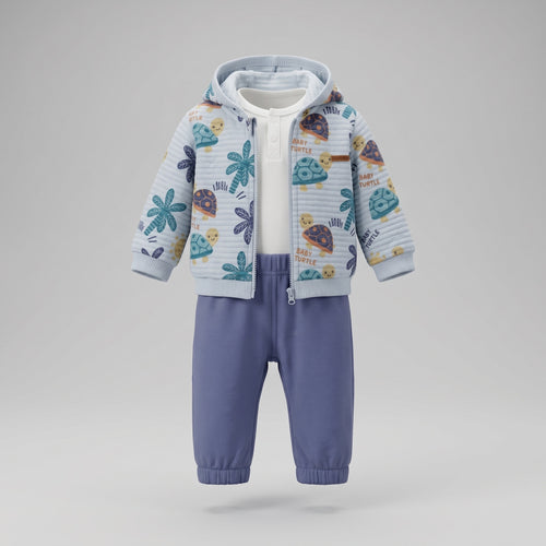Conjunto recién nacido 3 piezas 0 meses / Celeste