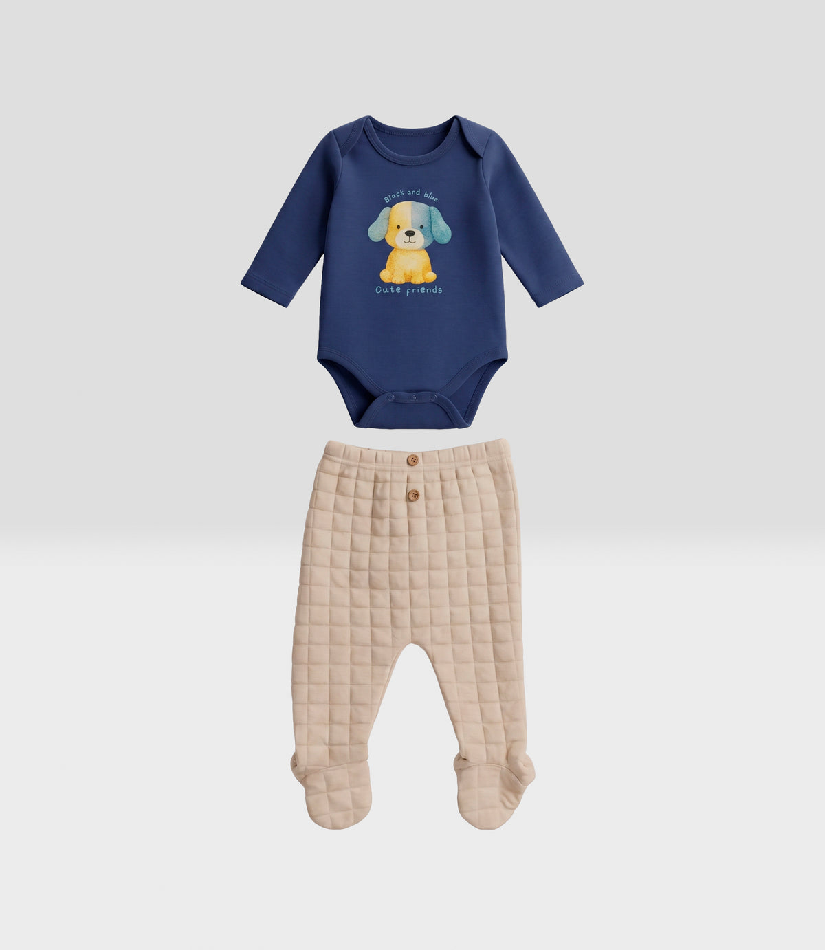 Conjunto recién nacido con perrito 0 meses / Azul Marino
