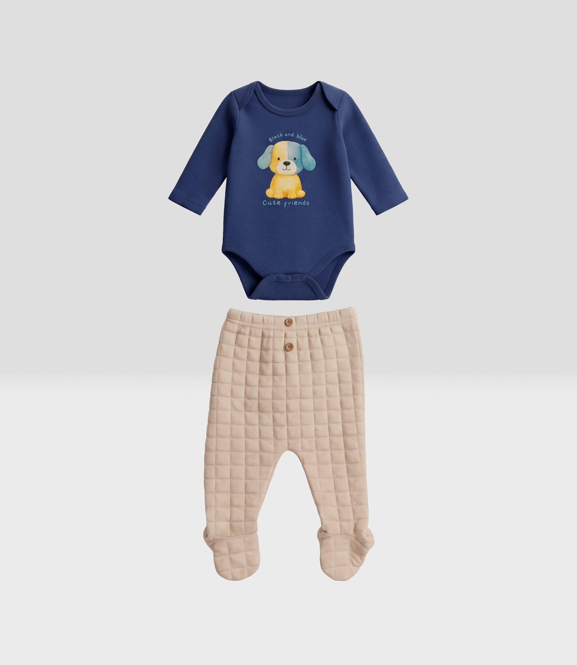 Conjunto recién nacido con perrito 0 meses / Azul Marino