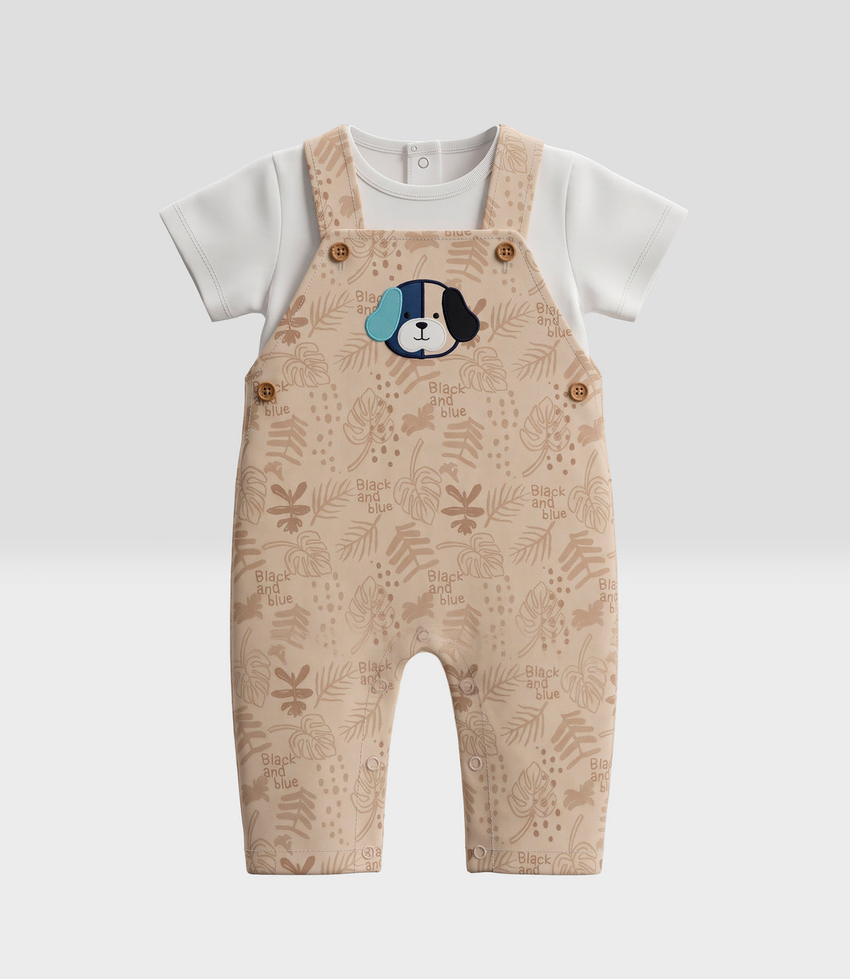 Conjunto recién nacido jardinera 0 meses / Beige