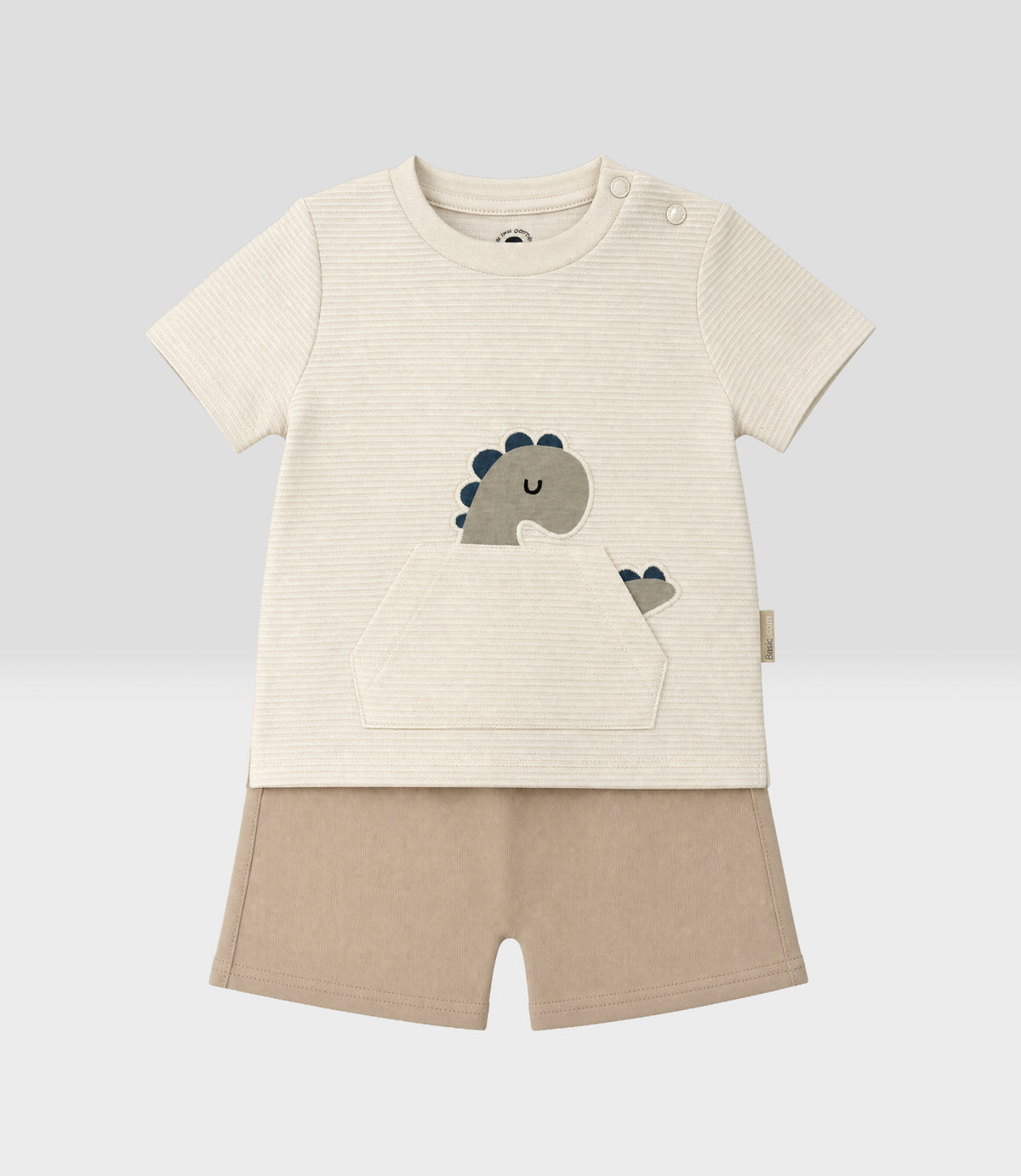 Conjunto recién nacido con dinosaurio 0 meses / Crudo