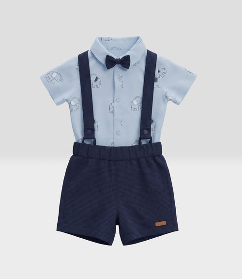 Conjunto recién nacido ocasión 0 meses / Celeste