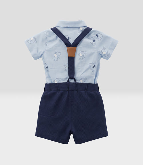Conjunto recién nacido ocasión 0 meses / Celeste