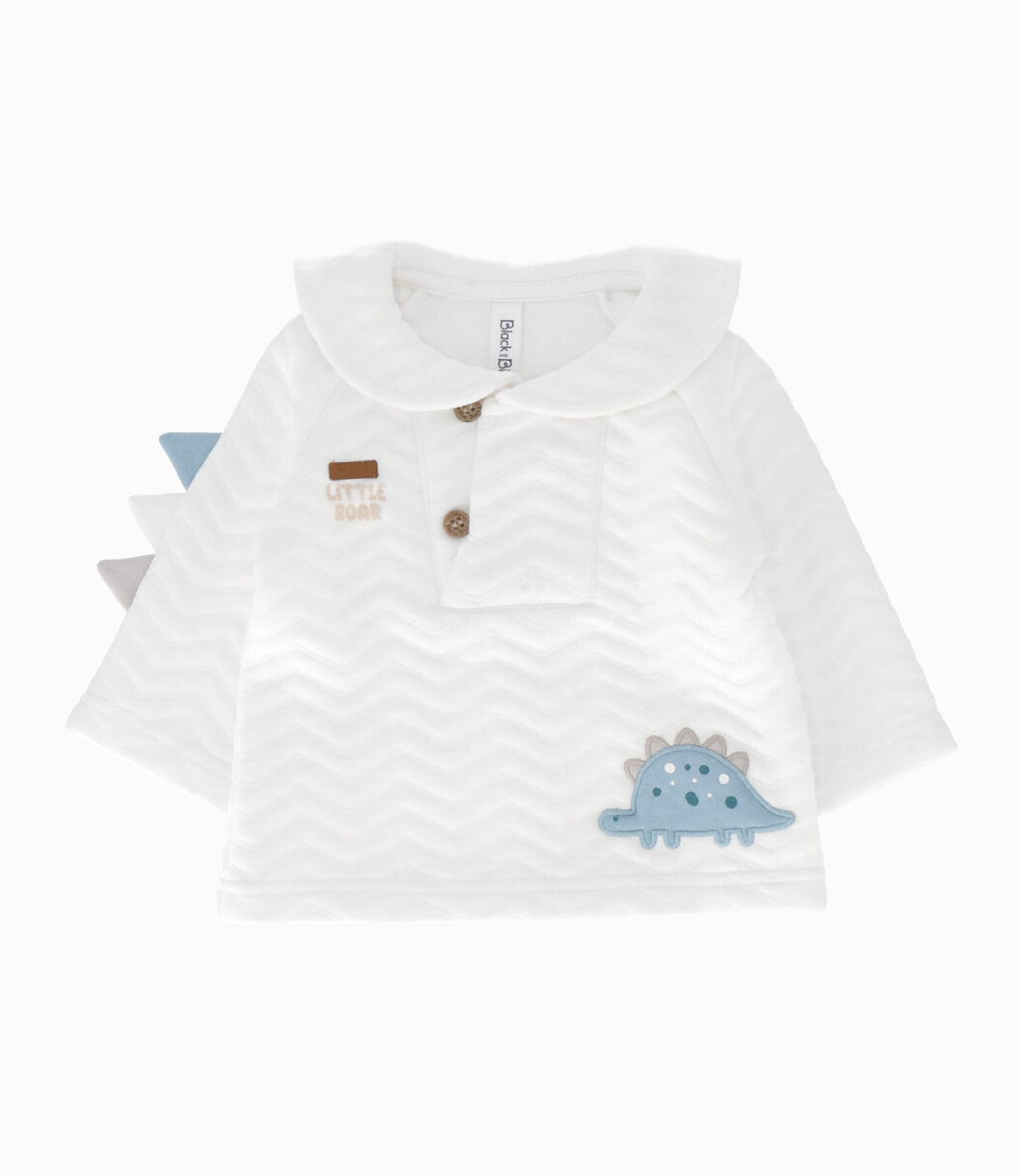 Conjunto recién nacido con dinosaurio 0 meses / Blanco