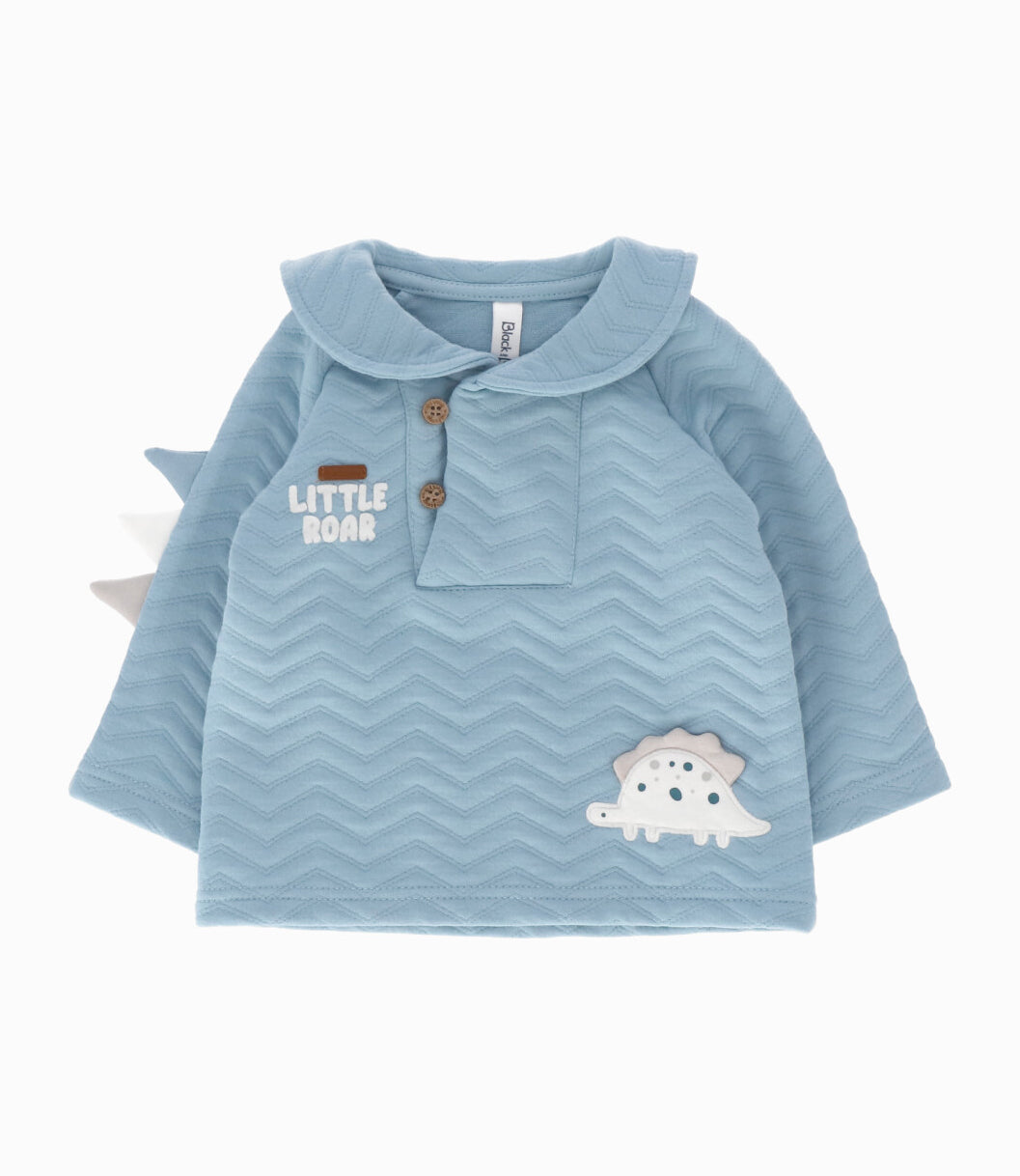 Conjunto recién nacido con dinosaurio 0 meses / Celeste