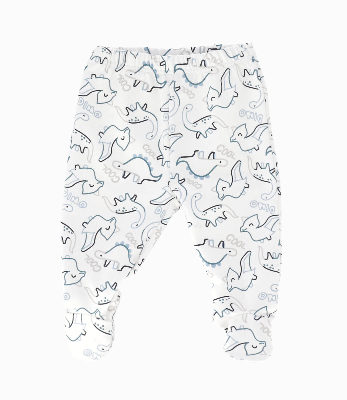 Conjunto recién nacido con dinosaurio 0 meses / Celeste
