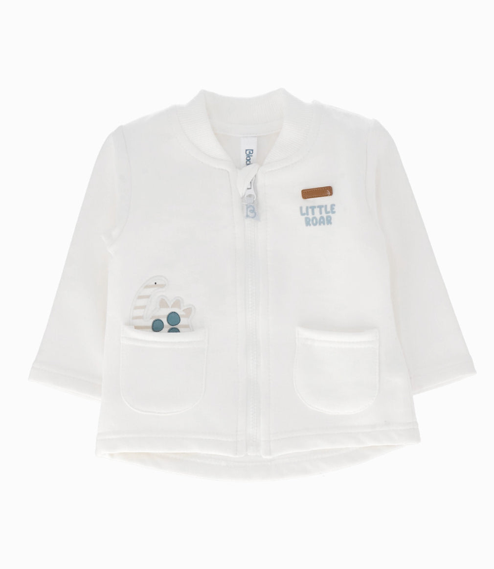 Conjunto recién nacido con dinosaurio 0 meses / Blanco