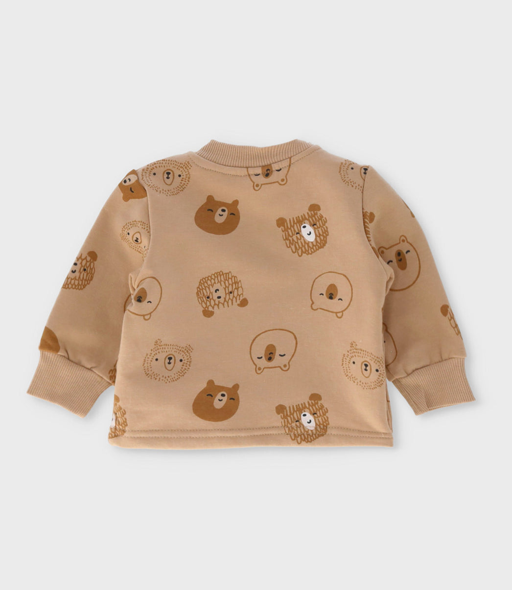 Conjunto recién nacido con osito 0 meses / Beige