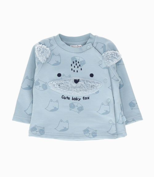 Conjunto recién nacido con diseño 0 meses / Celeste