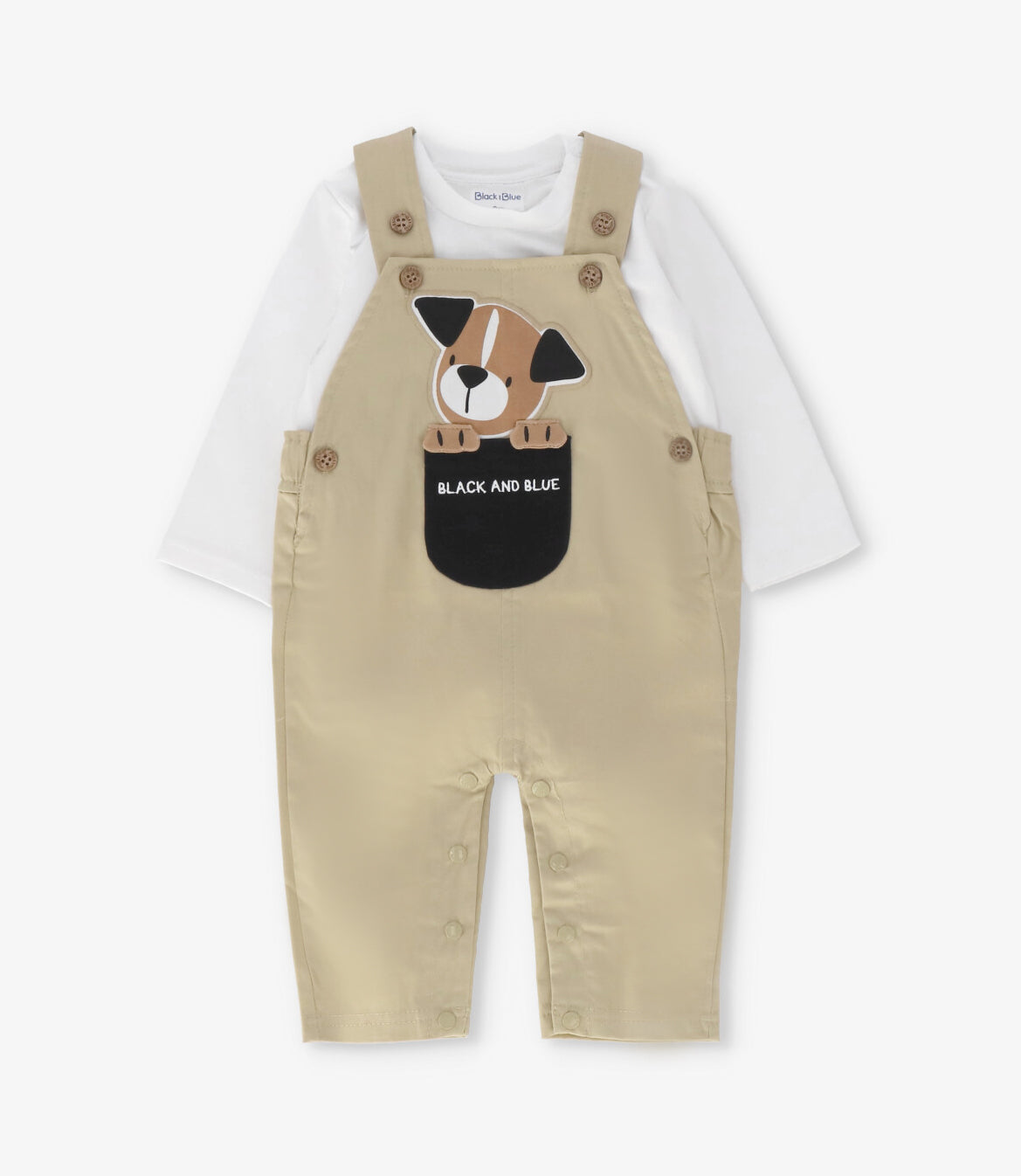 Conjunto recién nacido con jardinera 0 meses / Beige