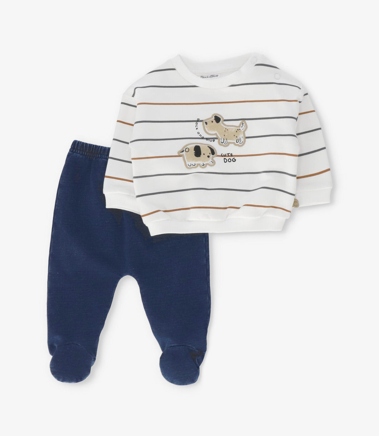 Conjunto recién nacido con perritos 0 meses / Crudo
