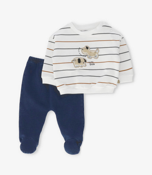 Conjunto recién nacido con perritos 0 meses / Crudo