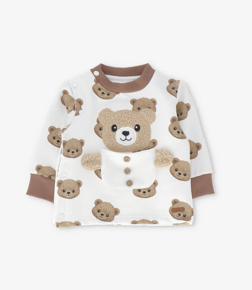 Conjunto recién nacido con ositos 0 meses / Crudo