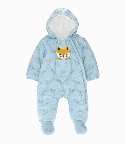 Saquito recién nacido con diseño 0 meses / Celeste