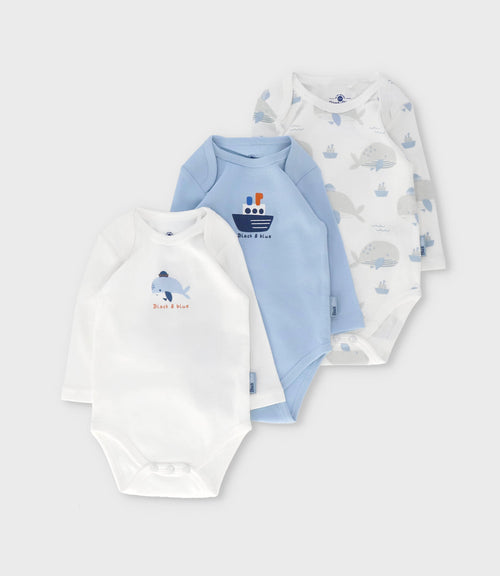 Pack body recién nacido 3 unidades 0 meses / Blanco