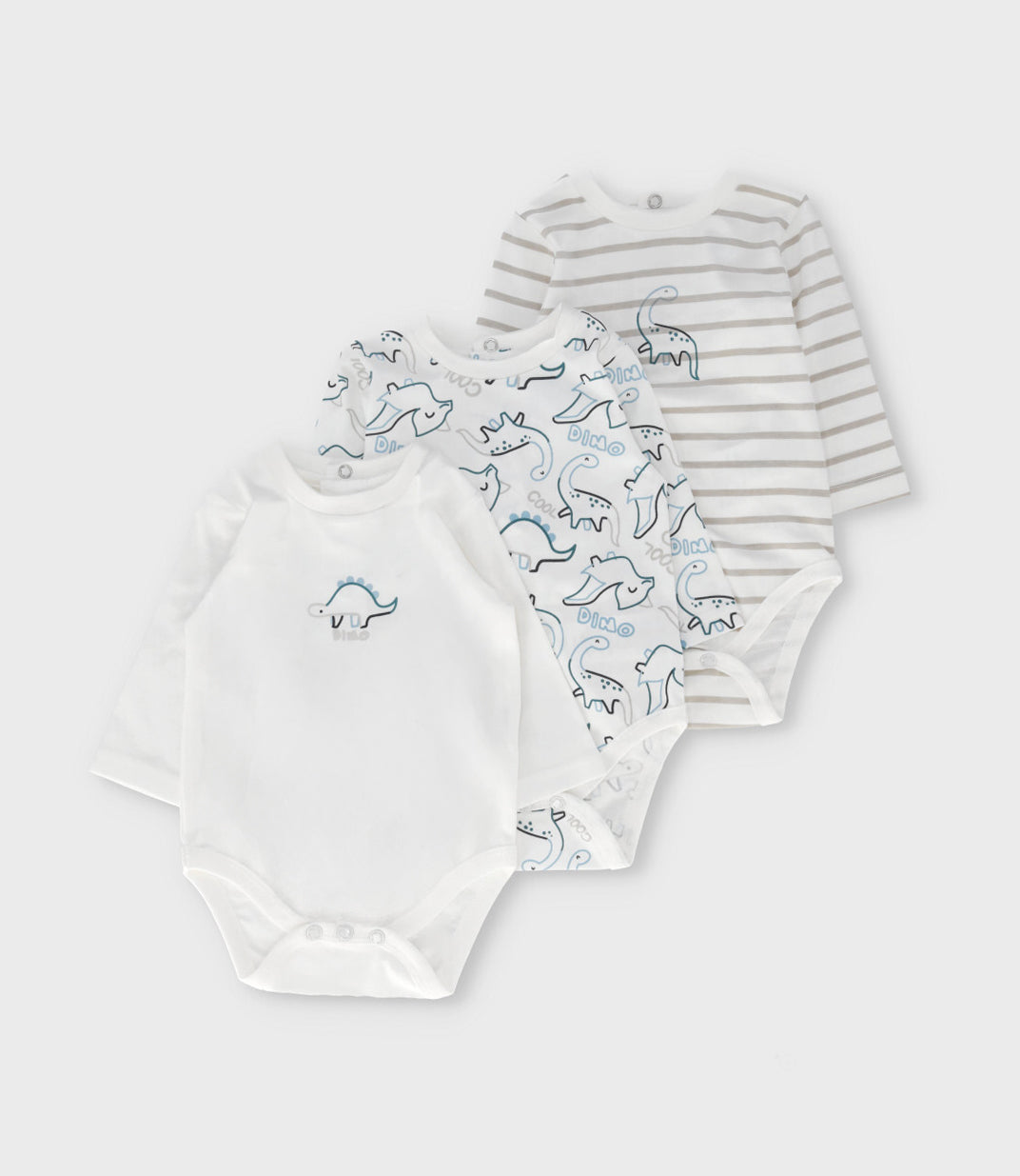 Pack body recién nacido 3 unidades 0 meses / Blanco