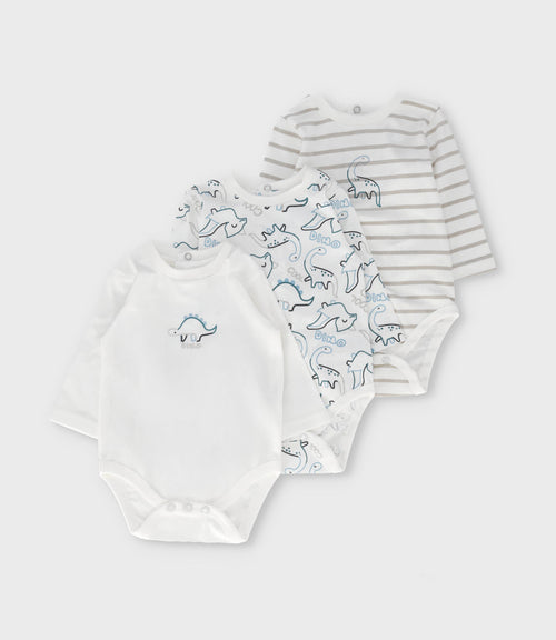 Pack body recién nacido 3 unidades 0 meses / Blanco