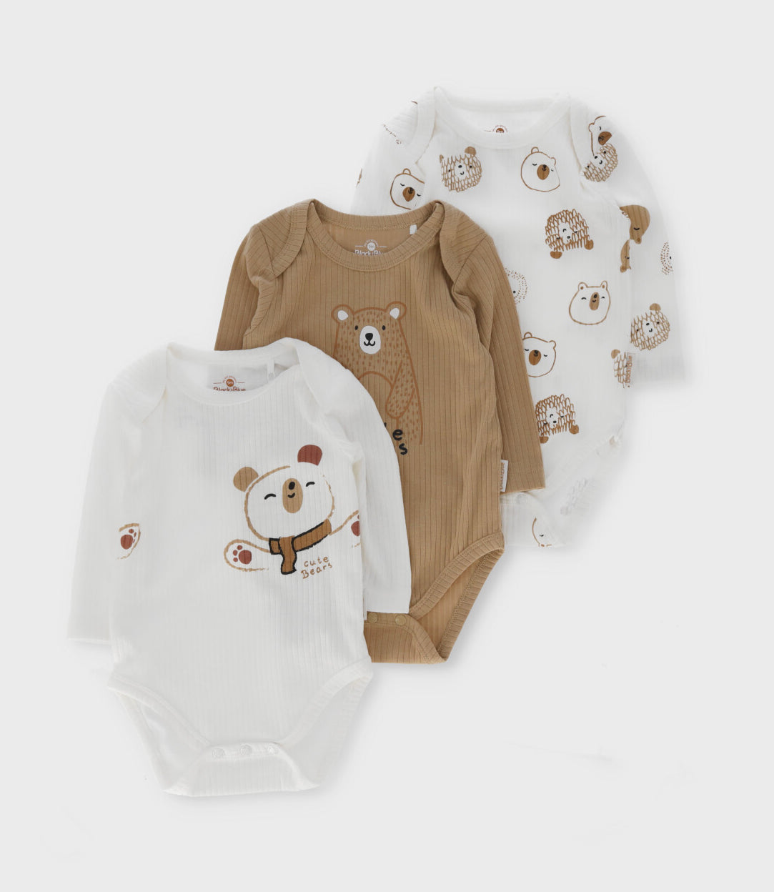 Pack body recién nacido 3 unidades 0 meses / Blanco