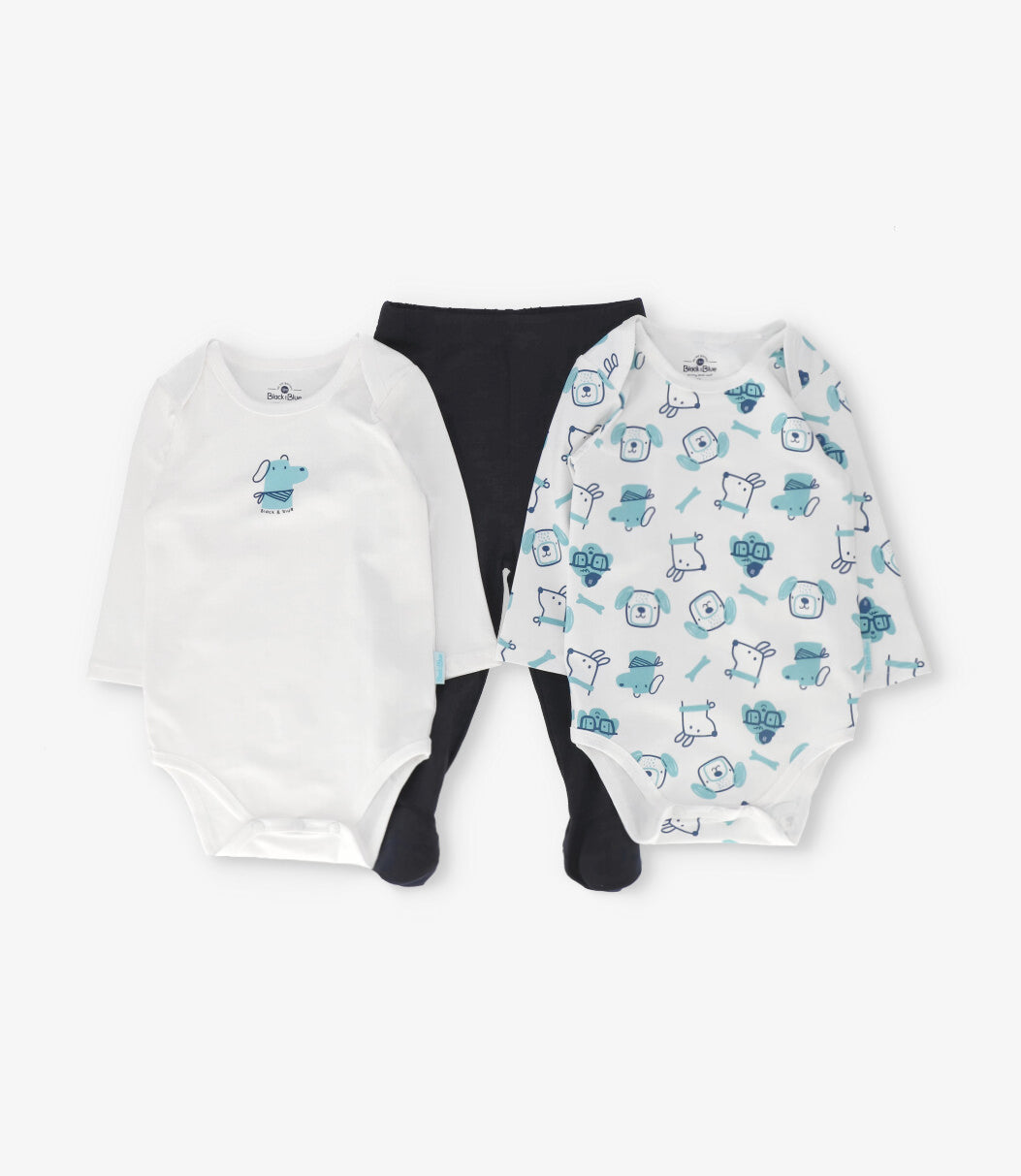 Pack body recién nacido con calzas