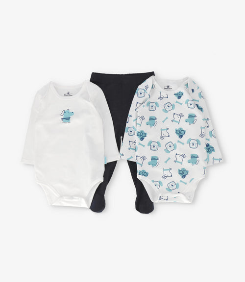 Pack body recién nacido con calzas