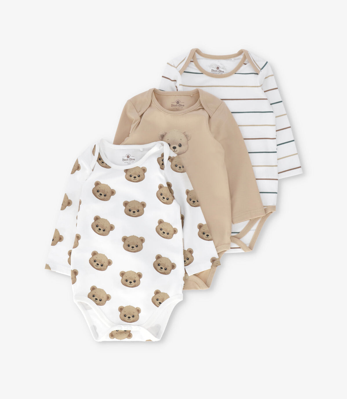 Pack body recién nacido 3 unidades 0 meses / Crudo