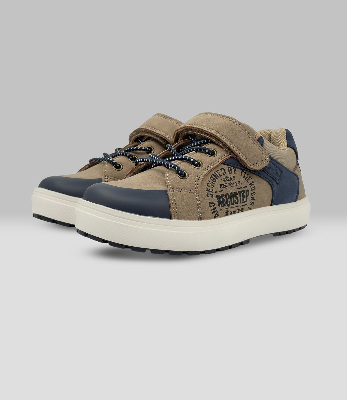 Zapato niño con velcro 27 / Café