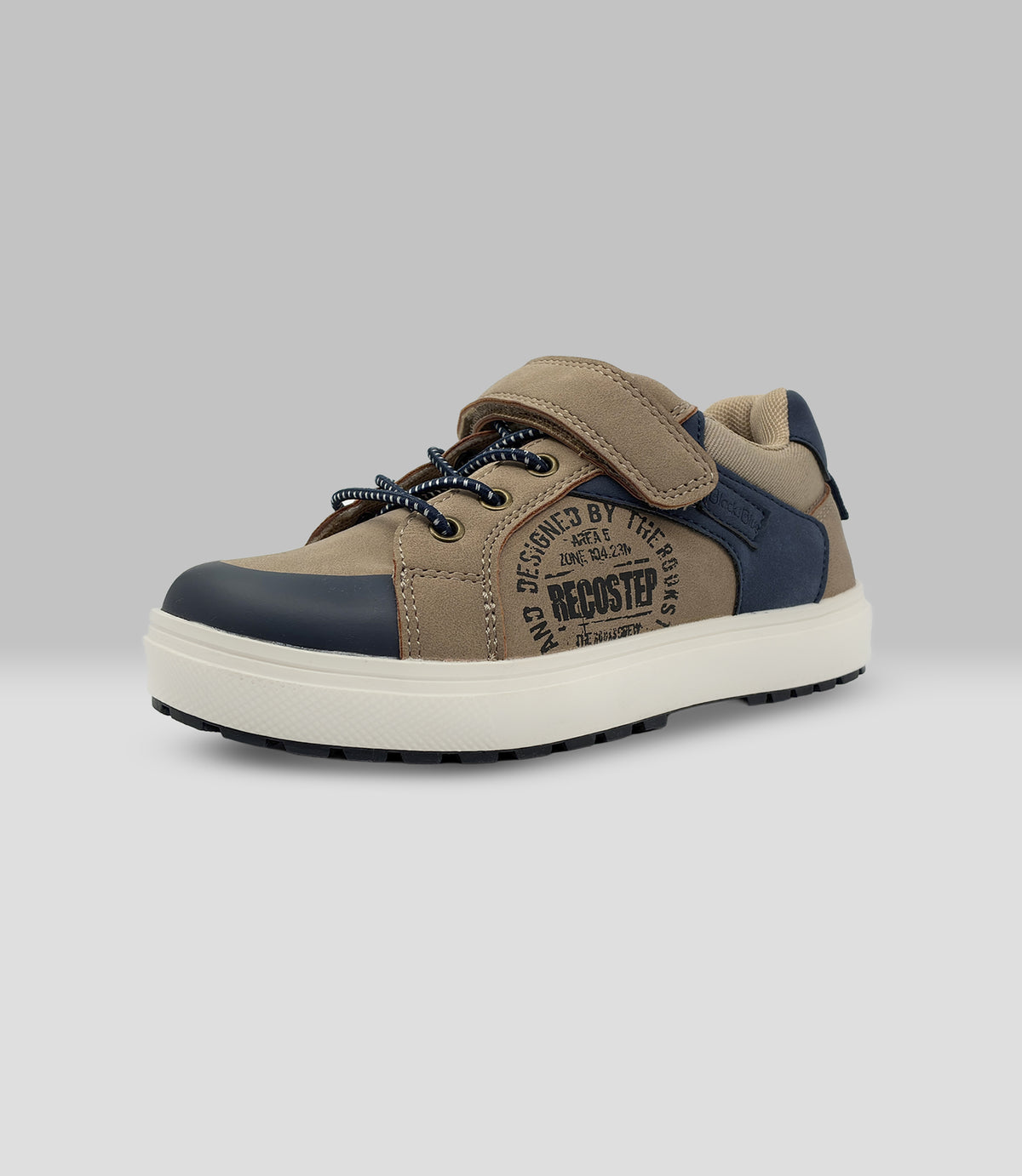 Zapato niño con velcro 27 / Café