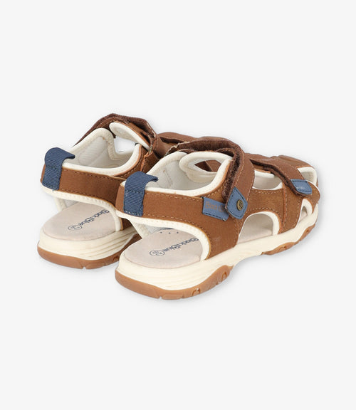 Sandalia niño con velcro 27 / Café