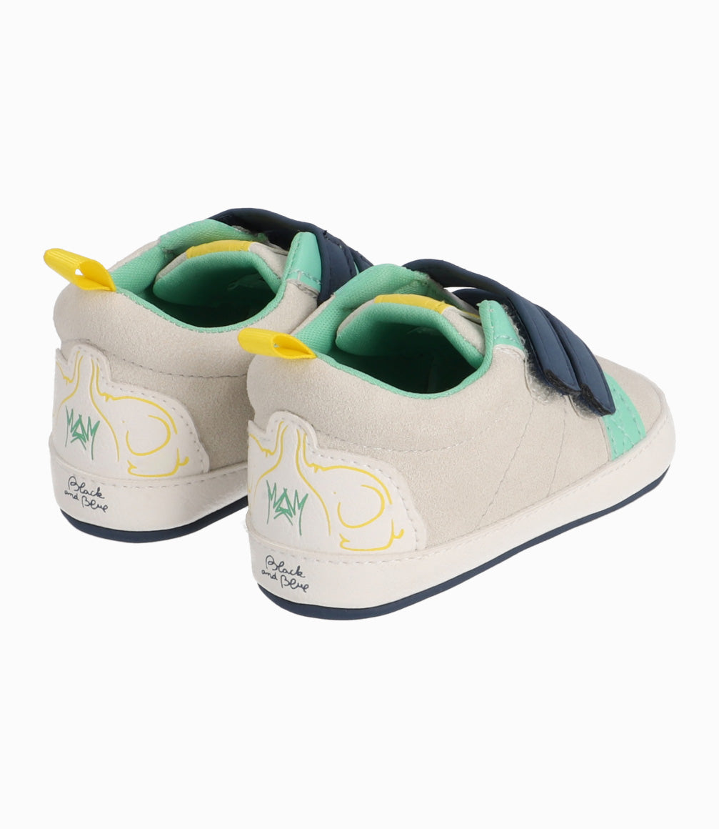 Zapato Recién Nacido Con Elefante 15 / Blanco