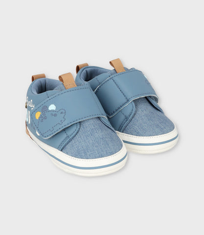 Zapato recién nacido con dinosaurio