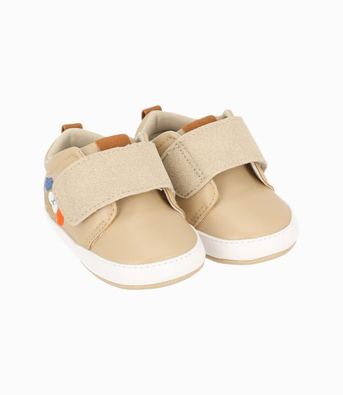 Zapato recién nacido con perrito 15 / Beige