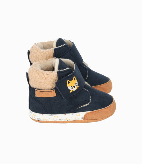 Bota recién nacido con zorrito 15 / Azul