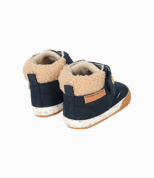 Bota recién nacido con zorrito 15 / Azul