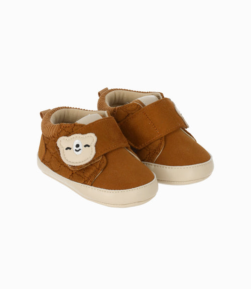 Botín recién nacido con osito 15 / Chocolate