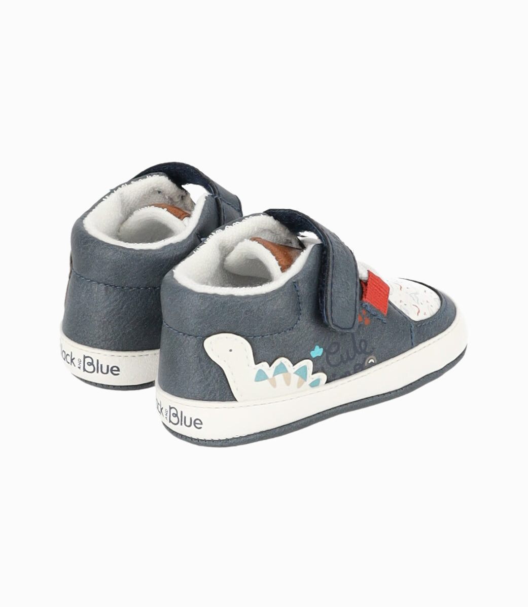 Zapatilla Recién Nacido Con Dinosaurios