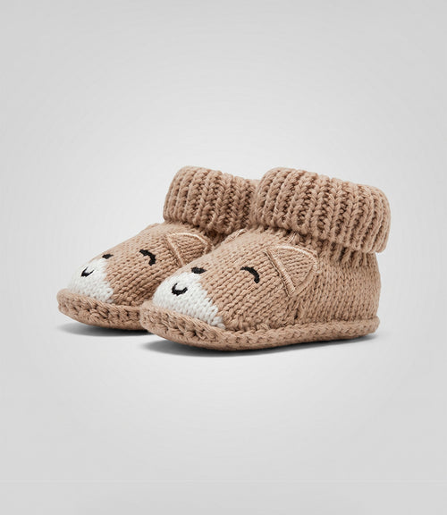 Pantuflas recién nacido tejidas