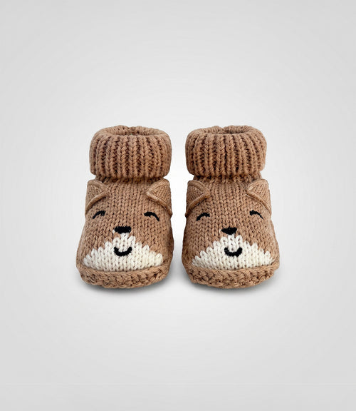 Pantuflas recién nacido tejidas