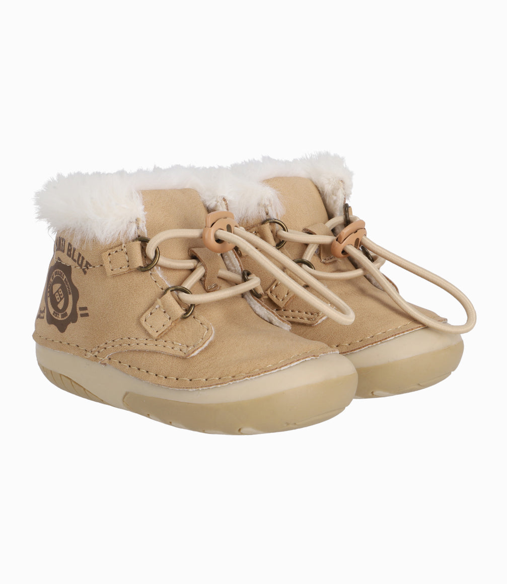 Bota Recién Nacido Con Sherpa Beige