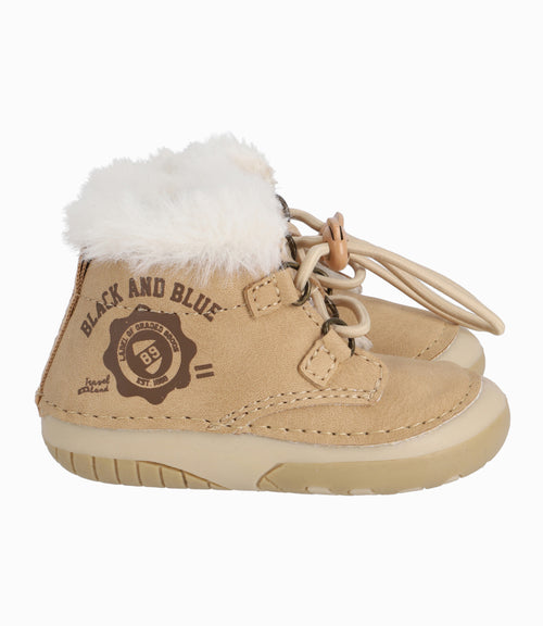 Bota Recién Nacido Con Sherpa Beige