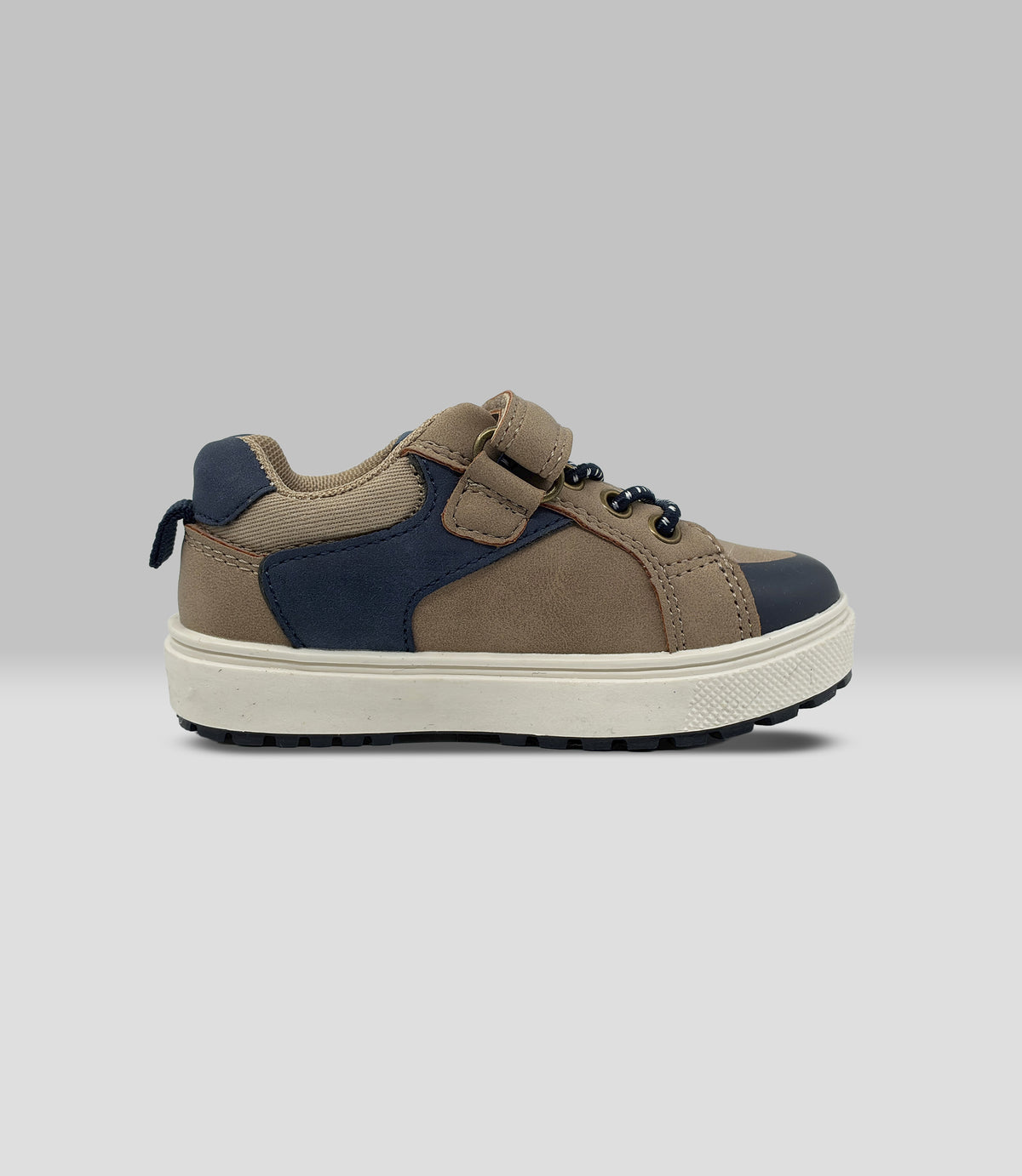 Zapato bebé con velcro 19 / Café