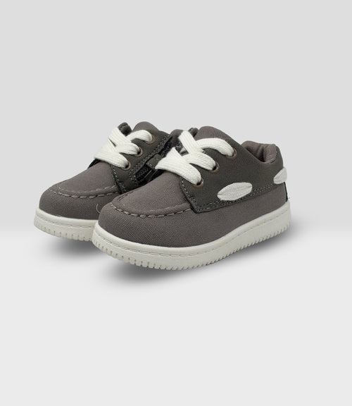 Zapato bebé cordones y cierre 19 / Café