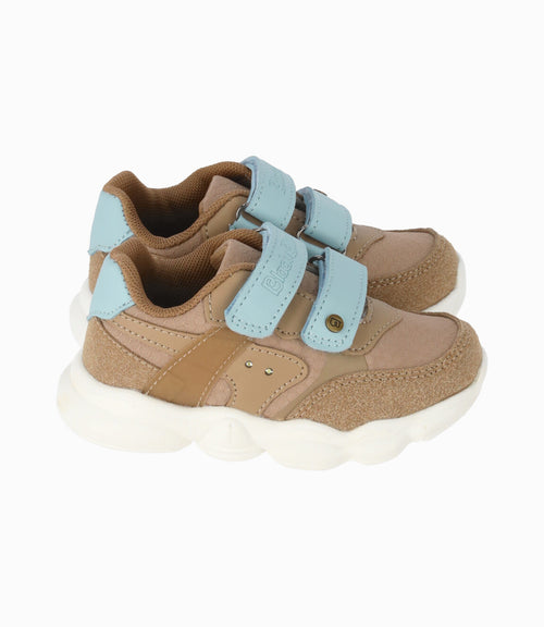 Zapatilla bebé con luces 19 / Beige